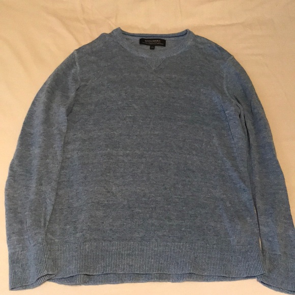 Lg blue Banana Republic sweater with Italian linen - Picture 1 of 4